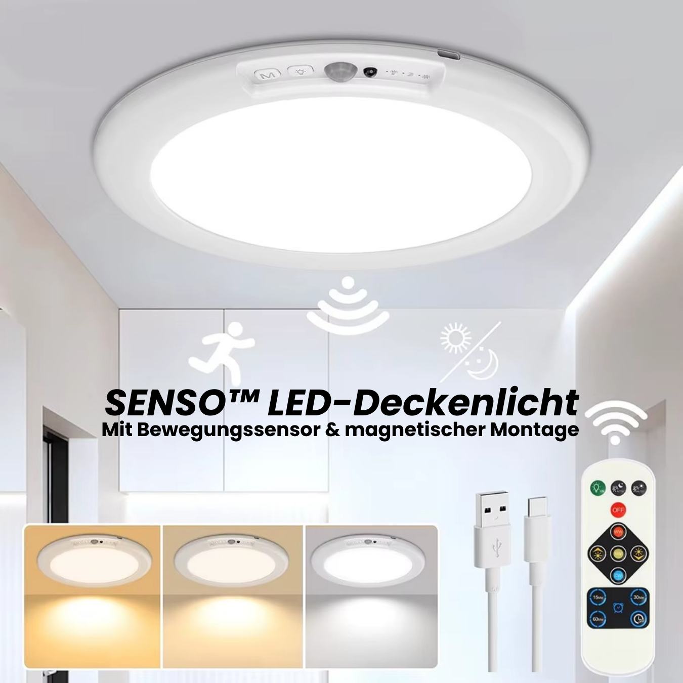 SENSO™ – LED-Deckenleuchte