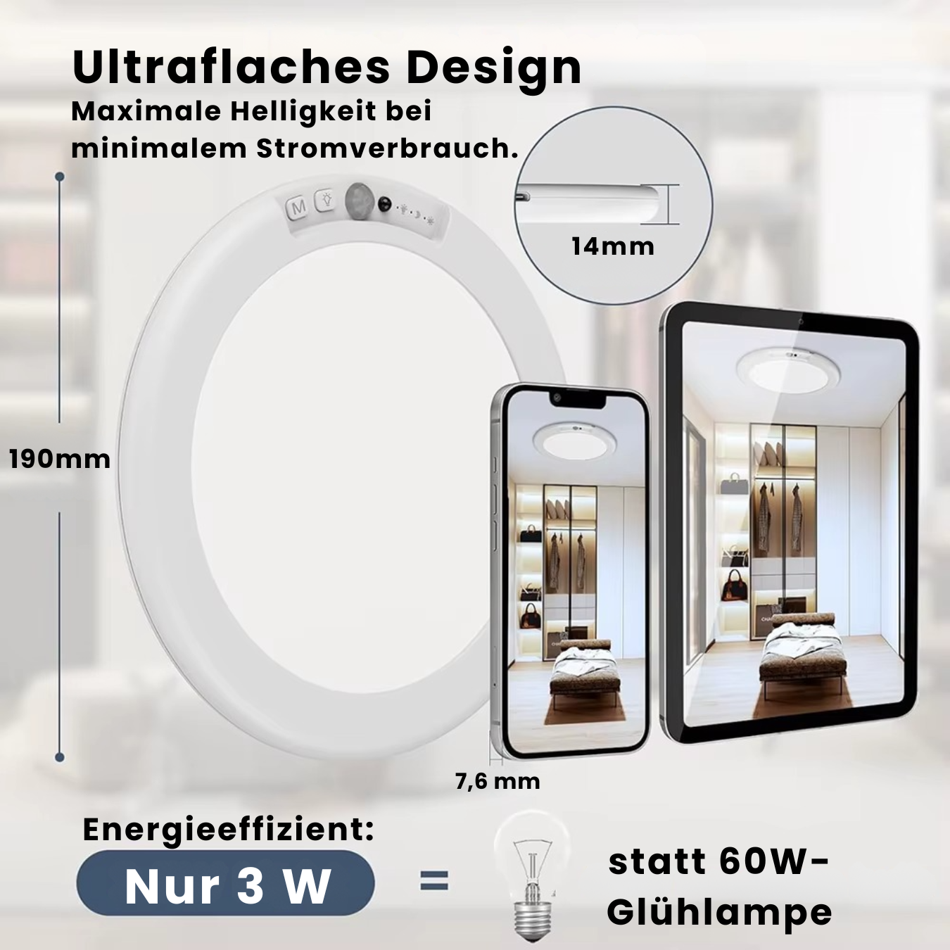 SENSO™ – LED-Deckenleuchte